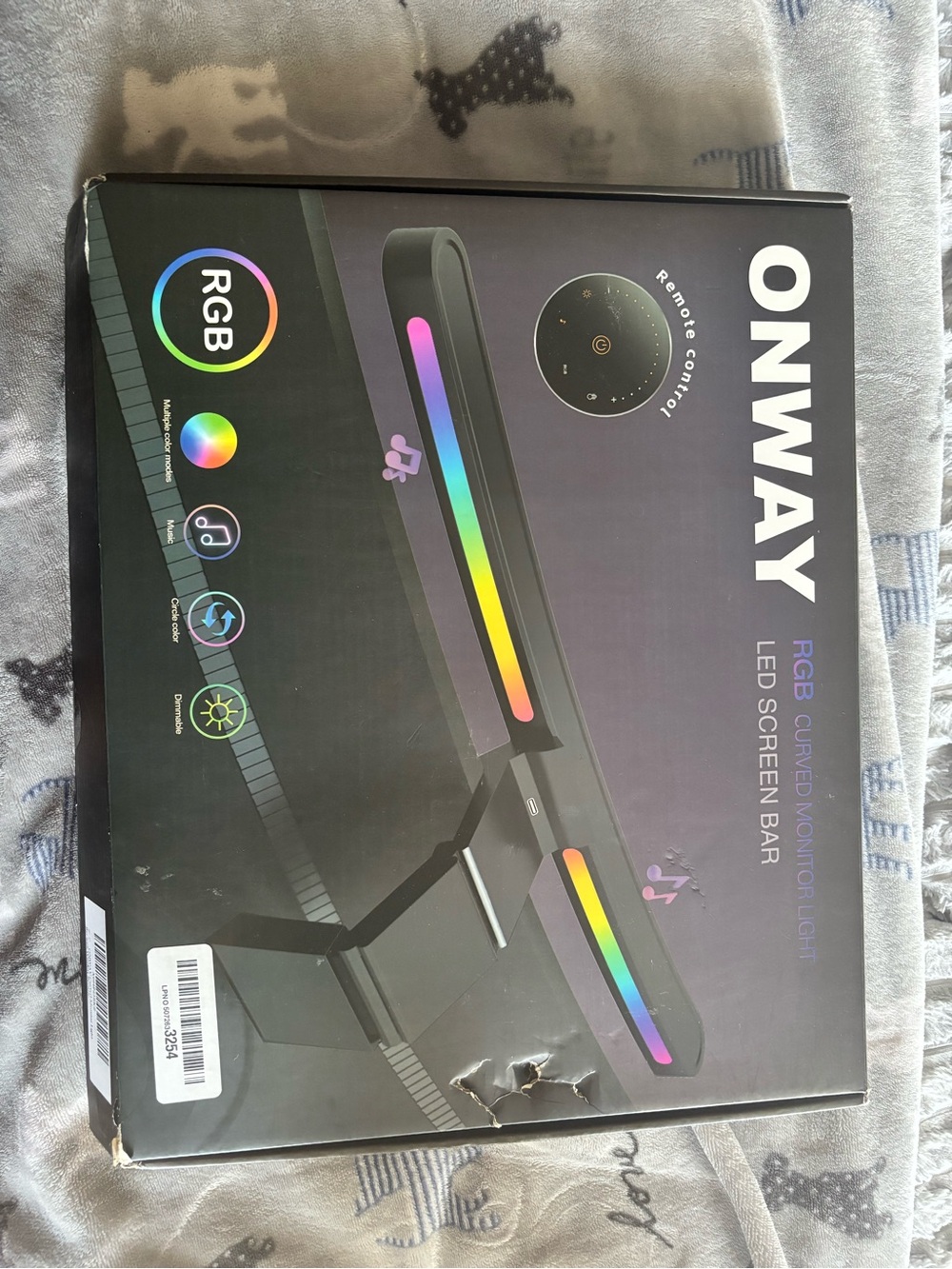 SiONWAY Curved Monitor Light Bar with RGB Backlight, Wireless Remote Touch Contr